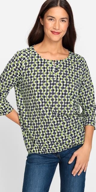 0-12-2.jpg Olsen Clara Blouse - Green zone