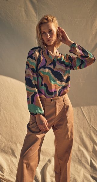 preview-4-3.jpg Mos Mosh MMNena Onda Blouse - Iris Orchid